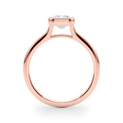 Timeless Solitaire Ec Bezel Set Emerald Diamond Engagement Ring in 10K/14K gold and platinum with certified lab-grown or natural diamonds