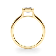 Timeless Solitaire Ec Bezel Set Emerald Diamond Engagement Ring in 10K/14K gold and platinum with certified lab-grown or natural diamonds