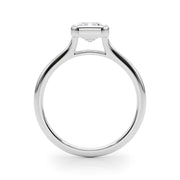 Timeless Solitaire Ec Bezel Set Emerald Diamond Engagement Ring in 10K/14K gold and platinum with certified lab-grown or natural diamonds