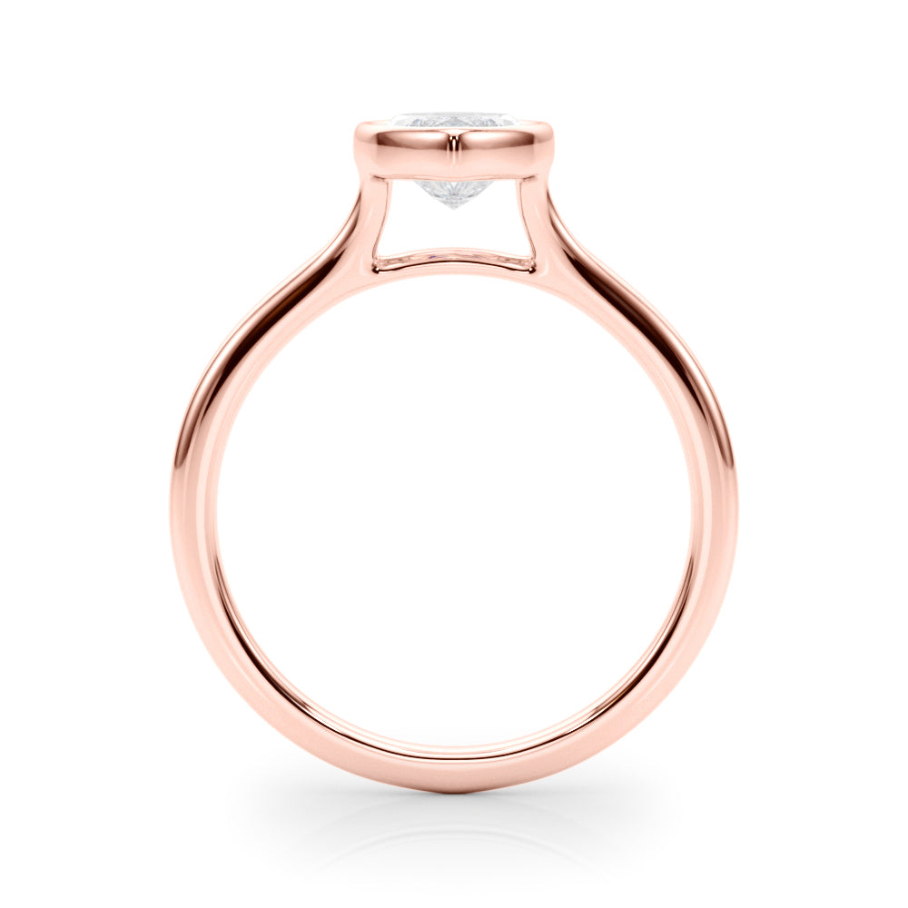 Elegant Solitaire Mq Bezel Set Marquise Diamond Engagement Ring in 10K/14K gold and platinum with certified lab-grown or natural diamonds