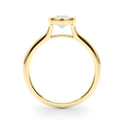 Elegant Solitaire Mq Bezel Set Marquise Diamond Engagement Ring in 10K/14K gold and platinum with certified lab-grown or natural diamonds