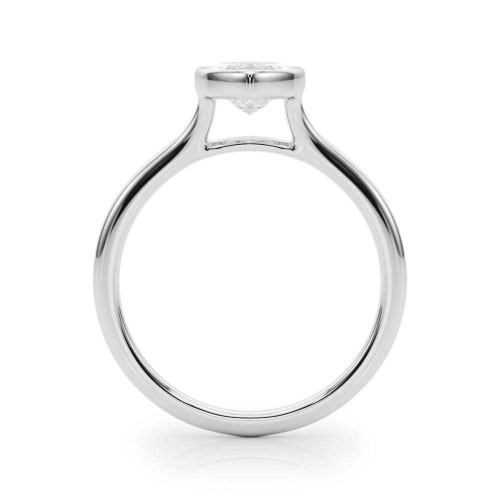 Elegant Solitaire Mq Bezel Set Marquise Diamond Engagement Ring in 10K/14K gold and platinum with certified lab-grown or natural diamonds