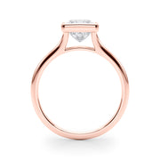 Heirloom Solitaire Pc Bezel Set Princess Diamond Engagement Ring in 10K/14K gold and platinum with certified lab-grown or natural diamonds