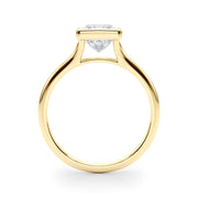 Heirloom Solitaire Pc Bezel Set Princess Diamond Engagement Ring in 10K/14K gold and platinum with certified lab-grown or natural diamonds