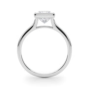 Heirloom Solitaire Pc Bezel Set Princess Diamond Engagement Ring in 10K/14K gold and platinum with certified lab-grown or natural diamonds