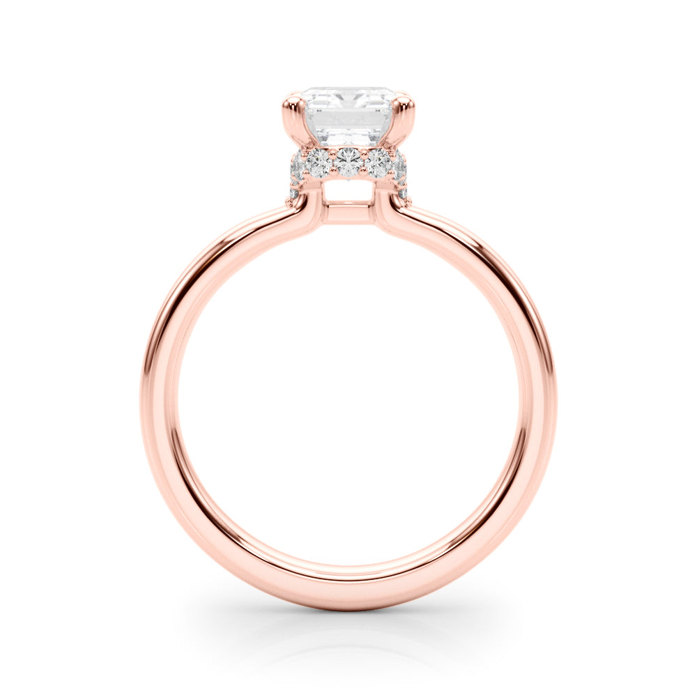 Couture Hidden Halo Ec Center Emerald Diamond Engagement Ring â€” 10K/14K Gold & Platinum