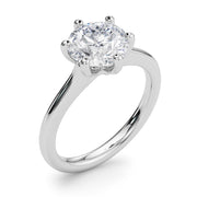 Elegant Rd Solitaire Round Diamond Engagement Ring in 10K/14K gold and platinum with certified lab-grown or natural diamonds