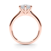 Elegant Rd Solitaire Round Diamond Engagement Ring in 10K/14K gold and platinum with certified lab-grown or natural diamonds
