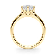 Elegant Rd Solitaire Round Diamond Engagement Ring in 10K/14K gold and platinum with certified lab-grown or natural diamonds