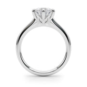 Elegant Rd Solitaire Round Diamond Engagement Ring in 10K/14K gold and platinum with certified lab-grown or natural diamonds