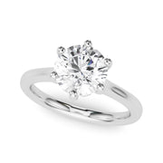 Elegant Rd Solitaire Round Diamond Engagement Ring in 10K/14K gold and platinum with certified lab-grown or natural diamonds