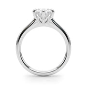 Vintage-Inspired Solitaire Oval Diamond Engagement Ring in 10K/14K gold and platinum with certified lab-grown or natural diamonds