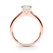 Heirloom Solitaire Cut Emerald Diamond Engagement Ring in 10K/14K gold and platinum with certified lab-grown or natural diamonds