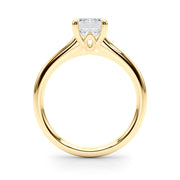 Heirloom Solitaire Cut Emerald Diamond Engagement Ring in 10K/14K gold and platinum with certified lab-grown or natural diamonds