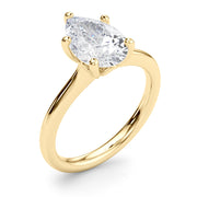 Luxe Solitaire Shape Pear Diamond Engagement Ring in 10K/14K gold and platinum with certified lab-grown or natural diamonds