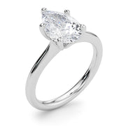 Luxe Solitaire Shape Pear Diamond Engagement Ring in 10K/14K gold and platinum with certified lab-grown or natural diamonds