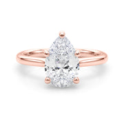 Luxe Solitaire Shape Pear Diamond Engagement Ring in 10K/14K gold and platinum with certified lab-grown or natural diamonds