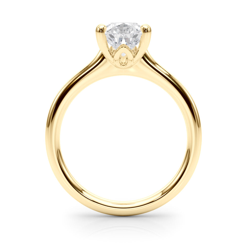 Luxe Solitaire Shape Pear Diamond Engagement Ring in 10K/14K gold and platinum with certified lab-grown or natural diamonds