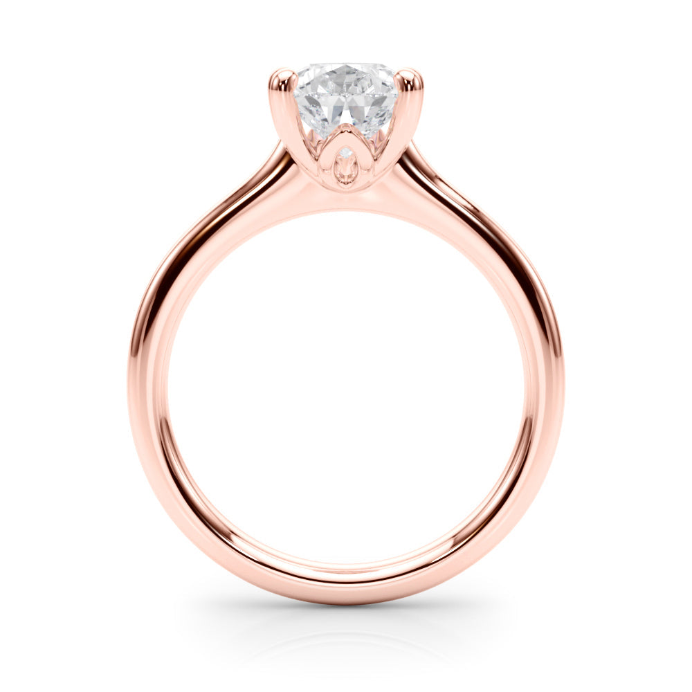 Luxe Solitaire Shape Pear Diamond Engagement Ring in 10K/14K gold and platinum with certified lab-grown or natural diamonds