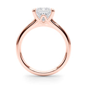 Refined Solitaire Cut Princess Diamond Engagement Ring in 10K/14K gold and platinum with certified lab-grown or natural diamonds