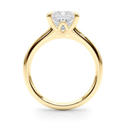 Refined Solitaire Cut Princess Diamond Engagement Ring in 10K/14K gold and platinum with certified lab-grown or natural diamonds