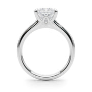 Refined Solitaire Cut Princess Diamond Engagement Ring in 10K/14K gold and platinum with certified lab-grown or natural diamonds