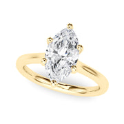 Iconic Solitaire Marquise Diamond Engagement Ring in 10K/14K gold and platinum with certified lab-grown or natural diamonds