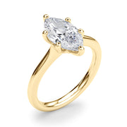 Iconic Solitaire Marquise Diamond Engagement Ring in 10K/14K gold and platinum with certified lab-grown or natural diamonds