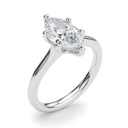 Iconic Solitaire Marquise Diamond Engagement Ring in 10K/14K gold and platinum with certified lab-grown or natural diamonds
