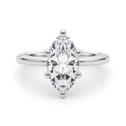 Iconic Solitaire Marquise Diamond Engagement Ring in 10K/14K gold and platinum with certified lab-grown or natural diamonds