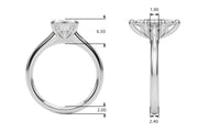 Iconic Solitaire Marquise Diamond Engagement Ring in 10K/14K gold and platinum with certified lab-grown or natural diamonds