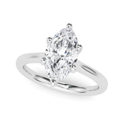 Iconic Solitaire Marquise Diamond Engagement Ring in 10K/14K gold and platinum with certified lab-grown or natural diamonds