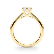 Signature Solitaire Cut Emerald Diamond Engagement Ring in 10K/14K gold and platinum with certified lab-grown or natural diamonds