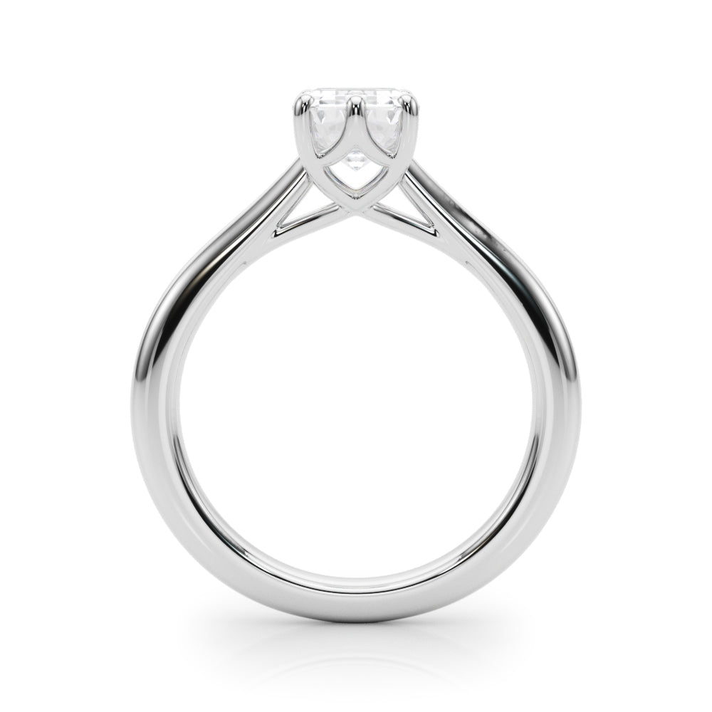 Signature Solitaire Cut Emerald Diamond Engagement Ring in 10K/14K gold and platinum with certified lab-grown or natural diamonds