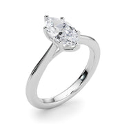 Artisan Solitaire Marquise Diamond Engagement Ring in 10K/14K gold and platinum with certified lab-grown or natural diamonds