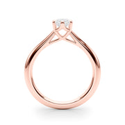 Artisan Solitaire Marquise Diamond Engagement Ring in 10K/14K gold and platinum with certified lab-grown or natural diamonds