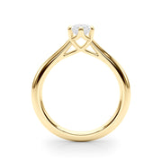 Artisan Solitaire Marquise Diamond Engagement Ring in 10K/14K gold and platinum with certified lab-grown or natural diamonds