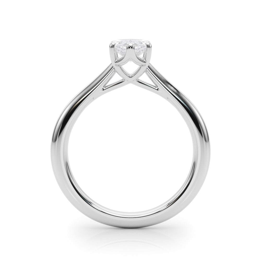 Artisan Solitaire Marquise Diamond Engagement Ring in 10K/14K gold and platinum with certified lab-grown or natural diamonds