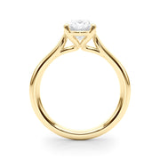 Bespoke Solitaire Oval Diamond Engagement Ring in 10K/14K gold and platinum with certified lab-grown or natural diamonds