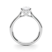Bespoke Solitaire Oval Diamond Engagement Ring in 10K/14K gold and platinum with certified lab-grown or natural diamonds