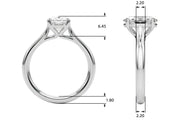Bespoke Solitaire Oval Diamond Engagement Ring in 10K/14K gold and platinum with certified lab-grown or natural diamonds