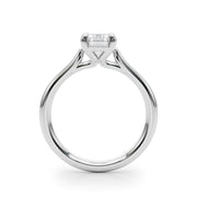 Exquisite Solitaire Cut Emerald Diamond Engagement Ring in 10K/14K gold and platinum with certified lab-grown or natural diamonds