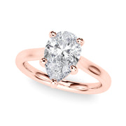Regal Solitaire Shape Pear Diamond Engagement Ring in 10K/14K gold and platinum with certified lab-grown or natural diamonds