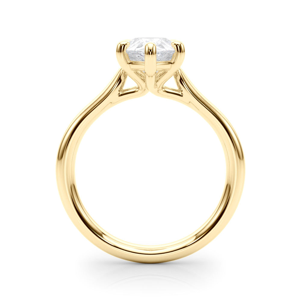 Regal Solitaire Shape Pear Diamond Engagement Ring in 10K/14K gold and platinum with certified lab-grown or natural diamonds