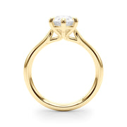Regal Solitaire Shape Pear Diamond Engagement Ring in 10K/14K gold and platinum with certified lab-grown or natural diamonds