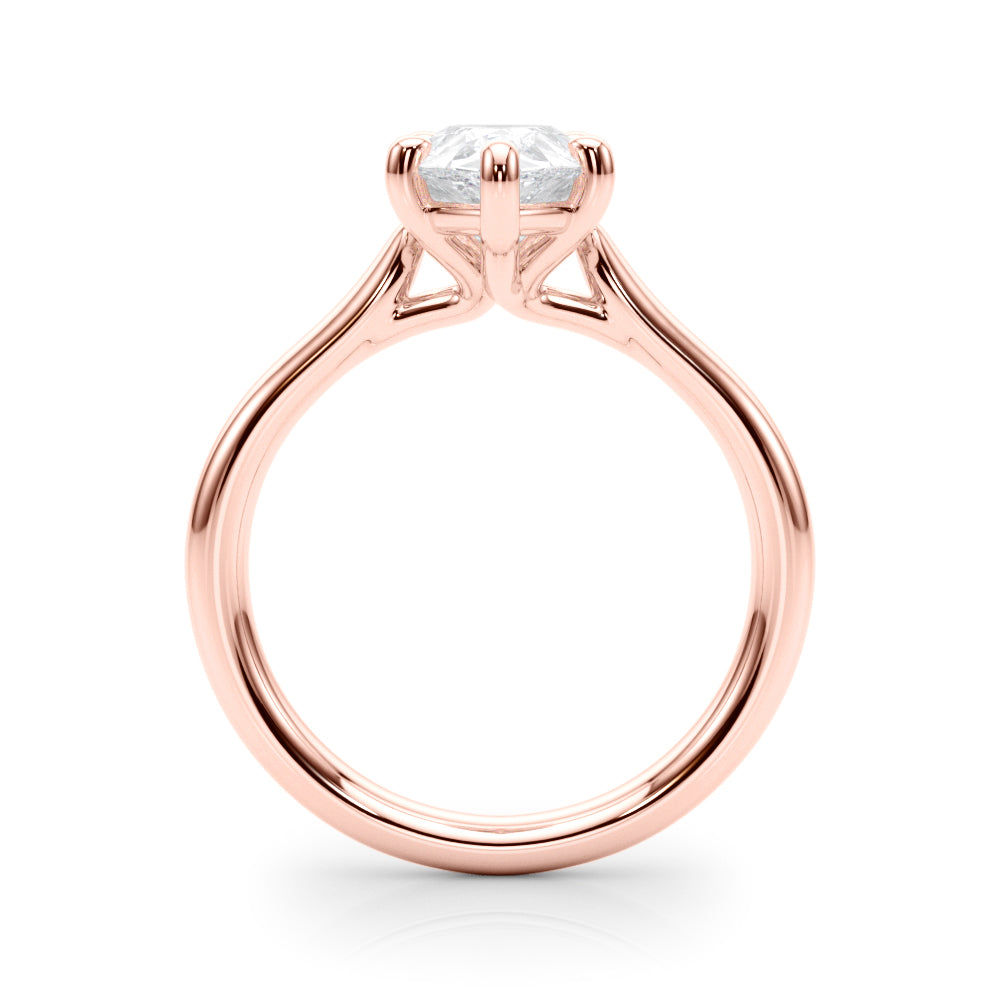 Regal Solitaire Shape Pear Diamond Engagement Ring in 10K/14K gold and platinum with certified lab-grown or natural diamonds
