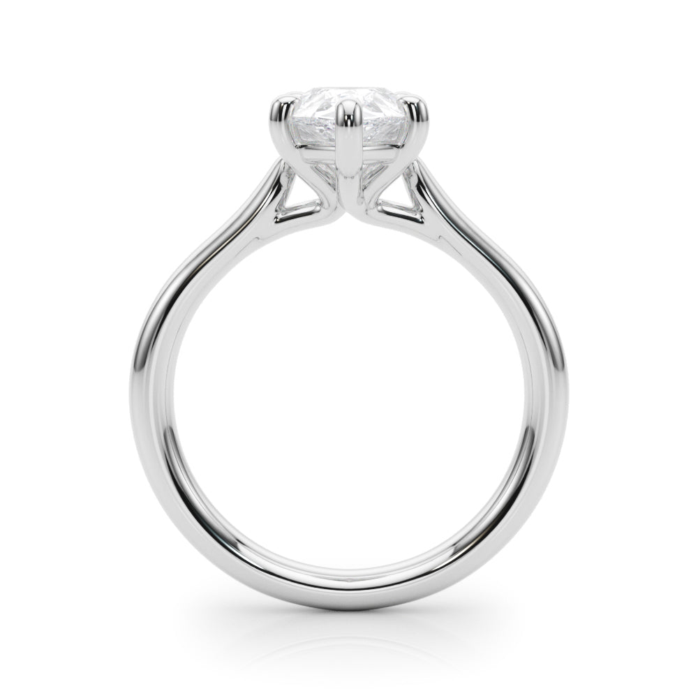Regal Solitaire Shape Pear Diamond Engagement Ring in 10K/14K gold and platinum with certified lab-grown or natural diamonds