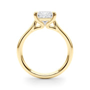 Sophisticated Solitaire Cut Princess Diamond Engagement Ring in 10K/14K gold and platinum with certified lab-grown or natural diamonds