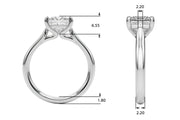 Sophisticated Solitaire Cut Princess Diamond Engagement Ring in 10K/14K gold and platinum with certified lab-grown or natural diamonds