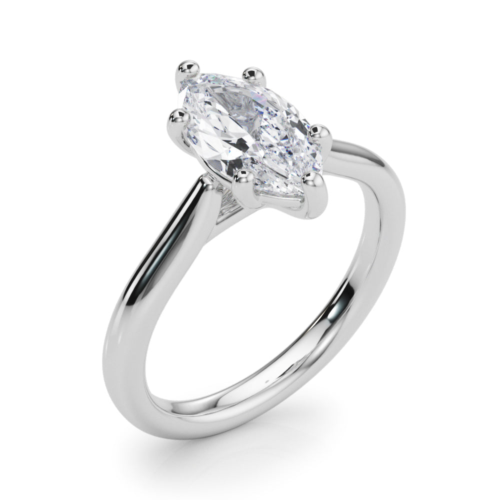 Eternal Solitaire Marquise Diamond Engagement Ring in 10K/14K gold and platinum with certified lab-grown or natural diamonds